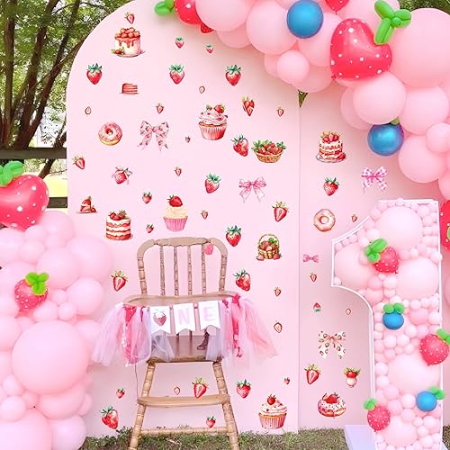 Vista 71 de Barri Design Suministros para fiesta de feliz cumpleaños, decoraciones de primer cumpleaños para niños, telón de fondo de fiesta de caramelo