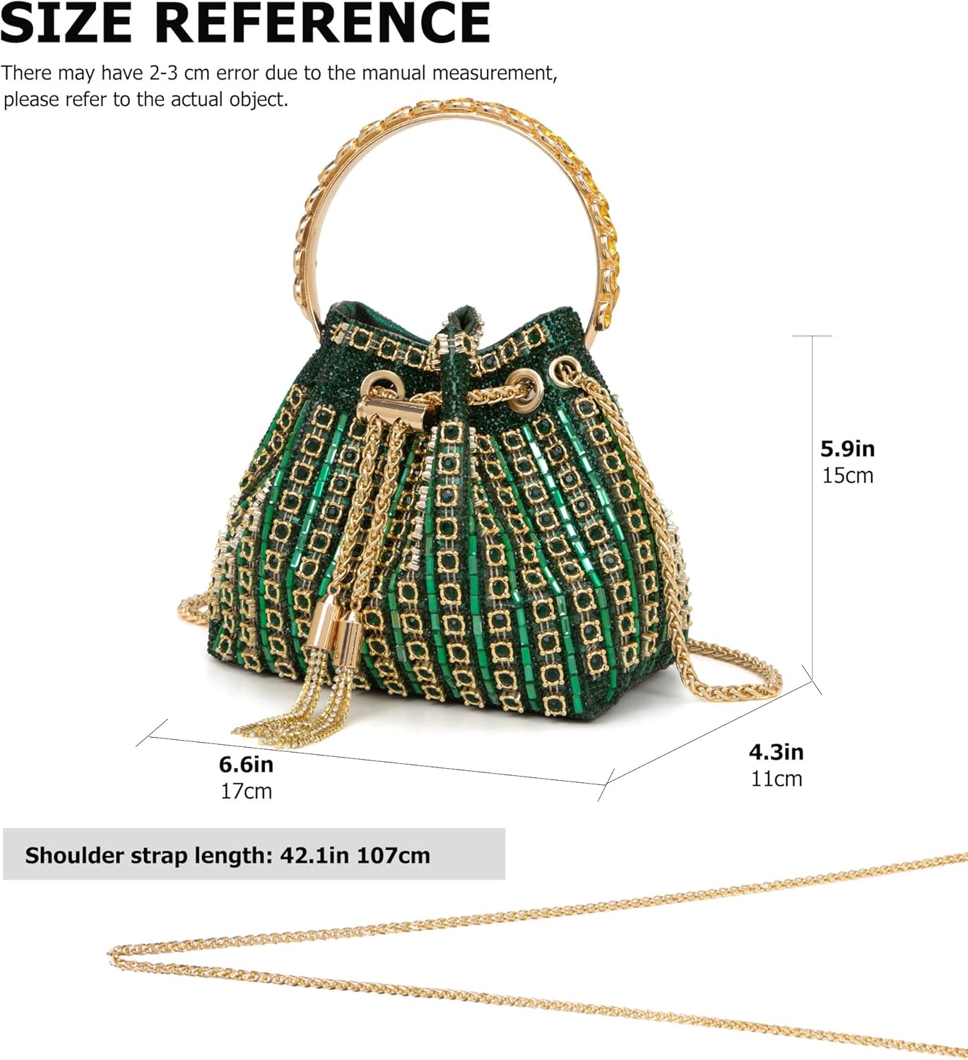 Sweetovo Sparkly Diamond Evening Bag Clutch Purses for Women Rhinestone Purse Glitter Handbag for Party Prom Cocktail Wedding