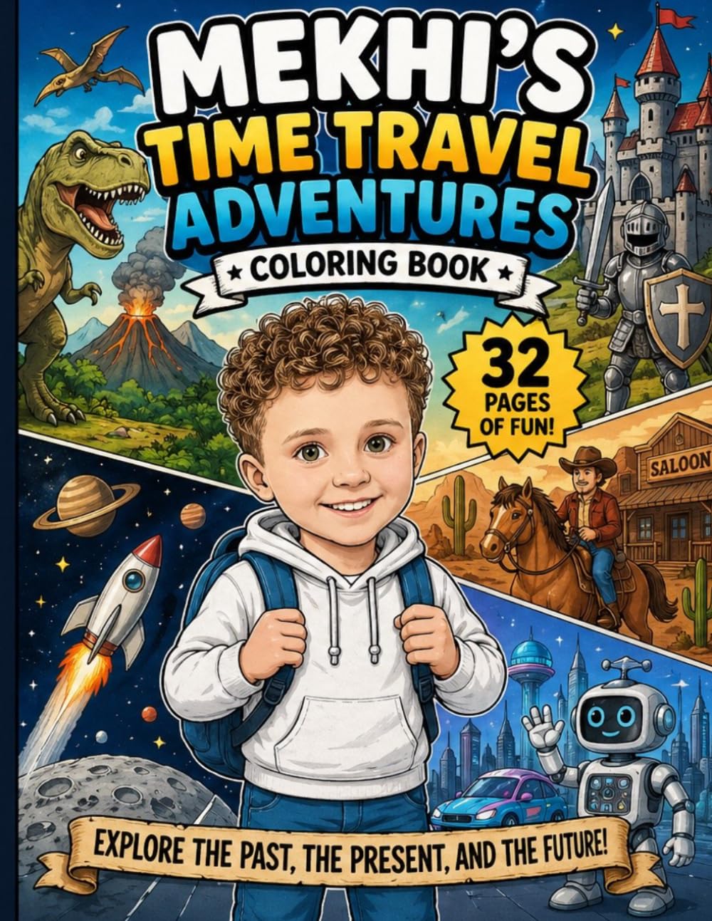 Mekhi’s Time Travel Adventures (Mekhi’s Adventure Story, Coloring & Activity Books)