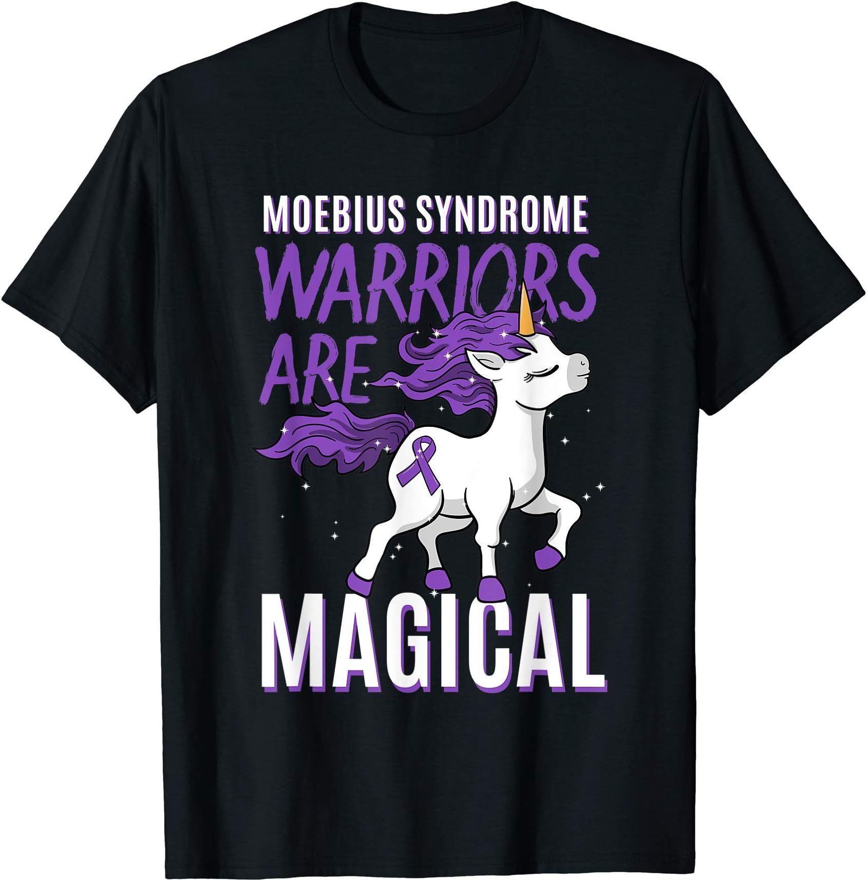 Moebius Syndrome Awareness GiftsMoebius Syndrome Warrior Unicorn Mobius Facial Paralysis T-Shirt