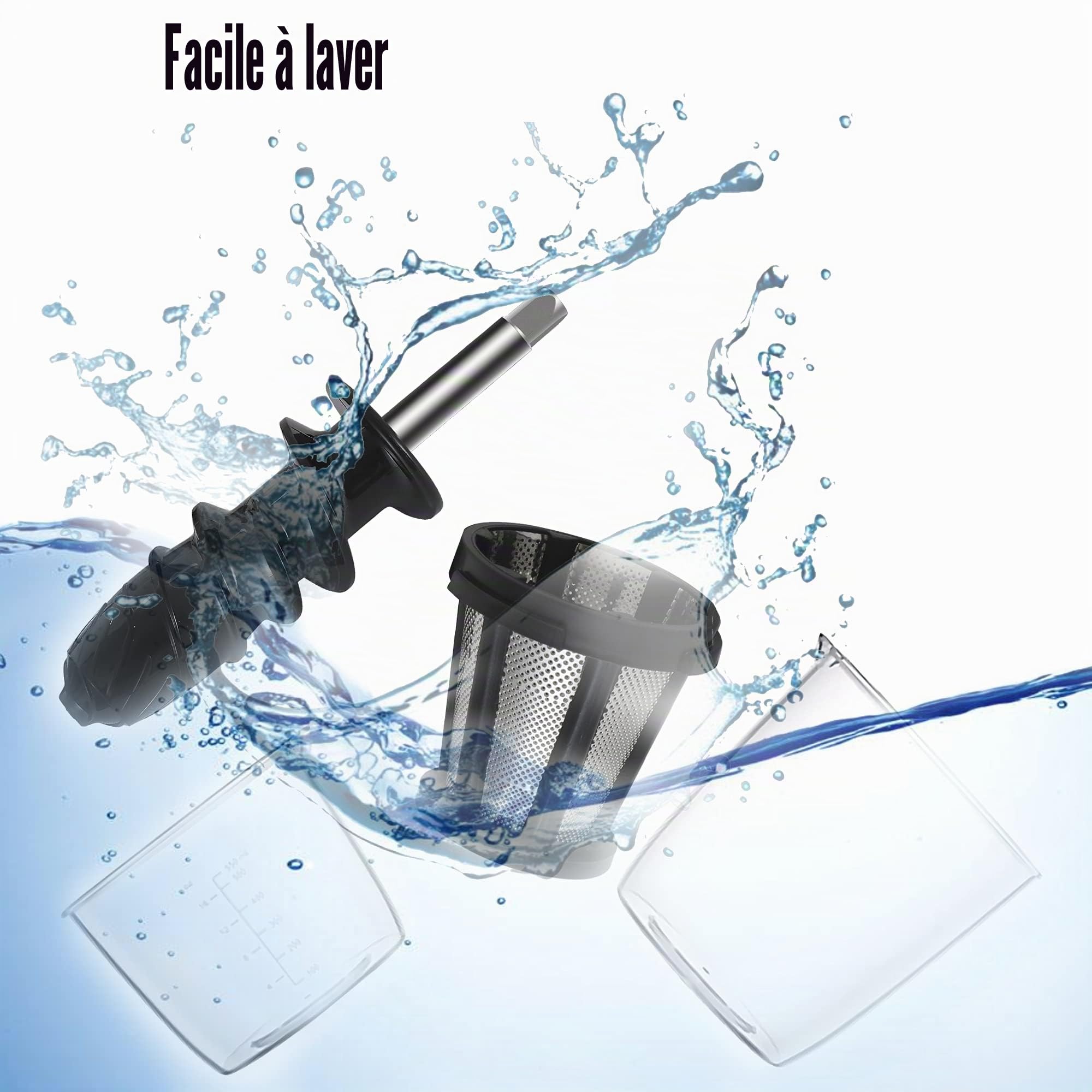 Italdos Extracteur de Jus Froid compatible pour KitchenAid, Extracteur de Fruits et Légumes, Slow Juicer Presse à Froid adapté à tous les Fruits et Légumes, Rendement élevé en Jus
