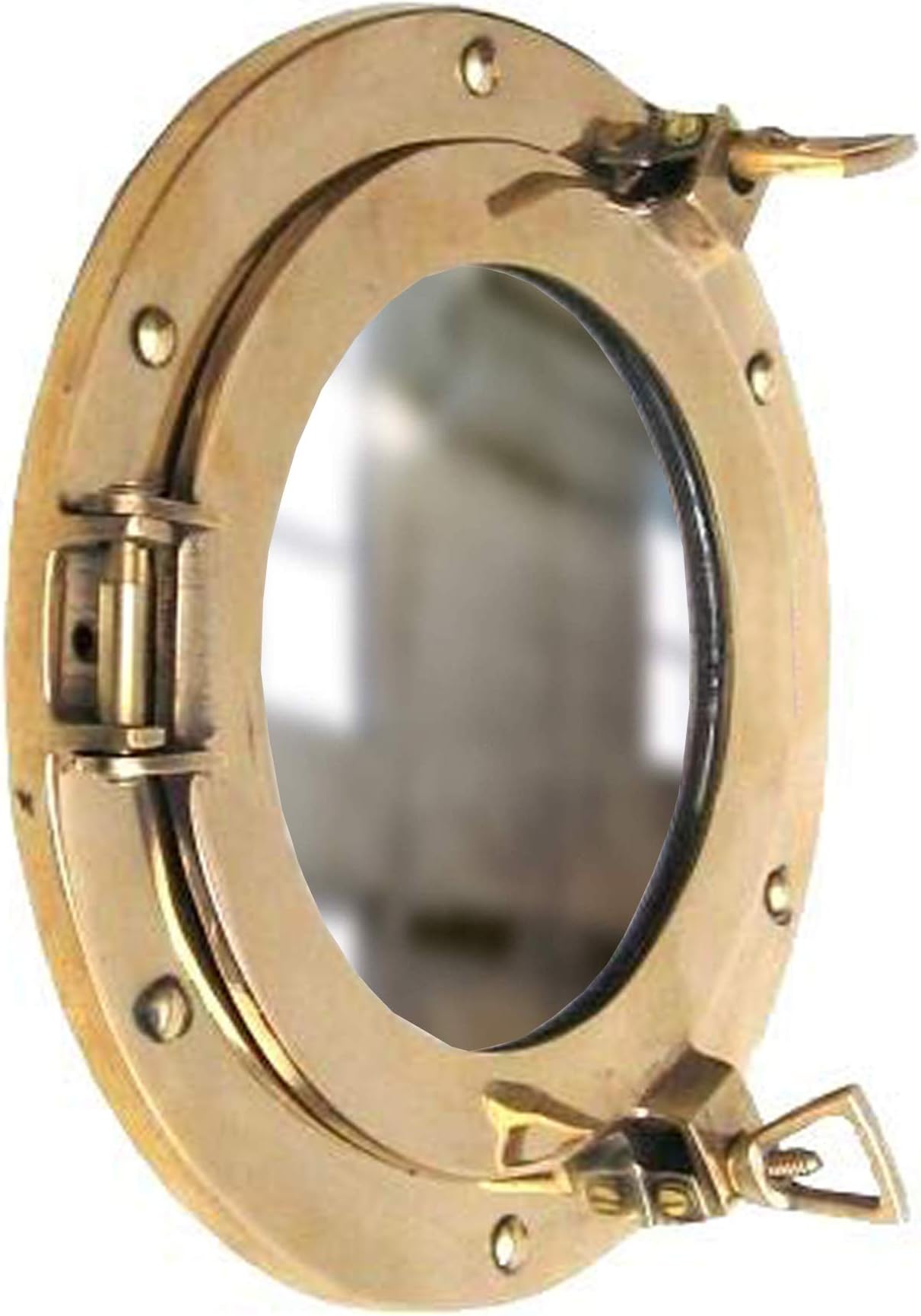 MR 4862-VC New Solid Brass Porthole Mirror 14.5"-Maritime-Ship Nautical Home Decor/Boat Fan Gift, Gold