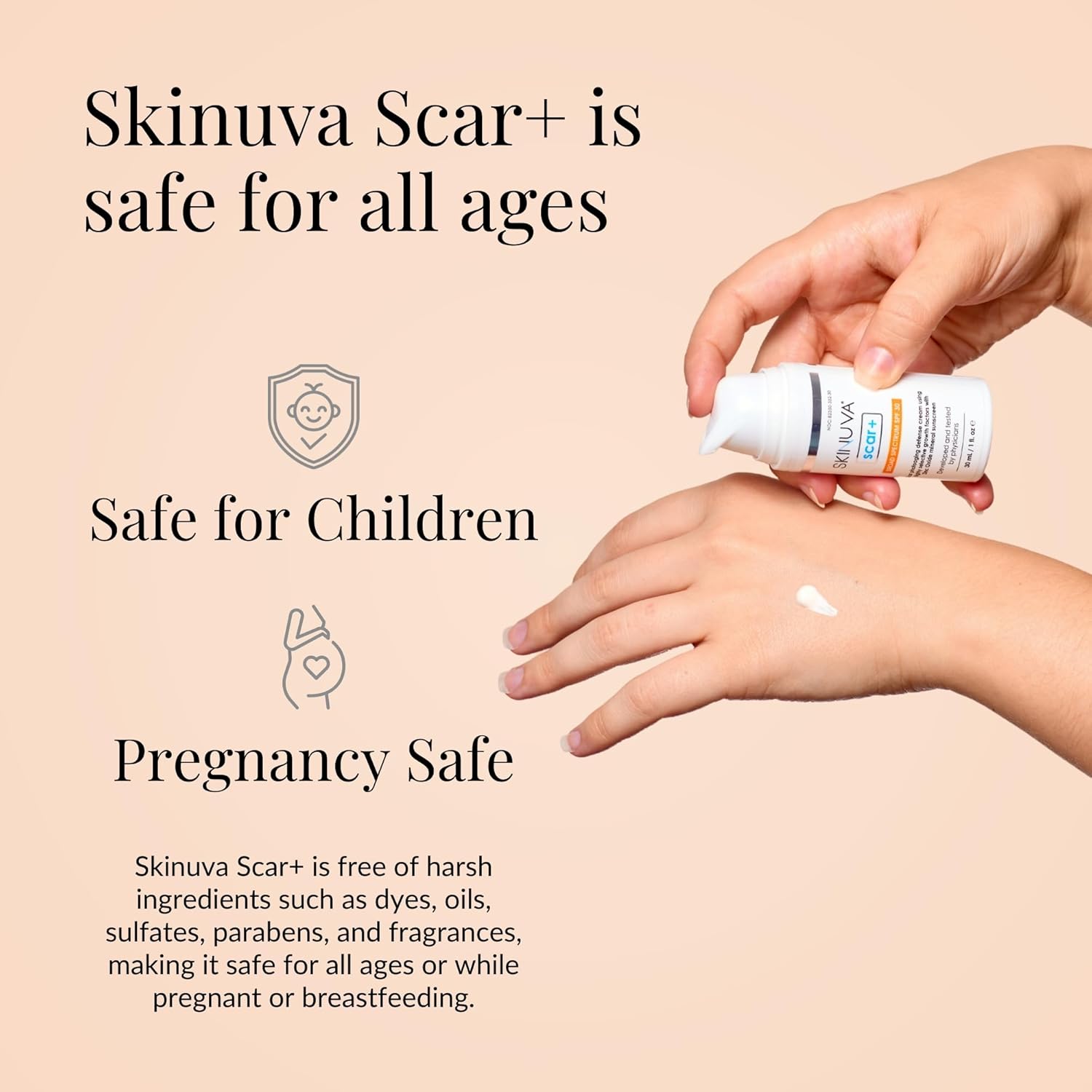 Skinuva® Next Generation Scar+ Cream - Advanced Silicone Scar Cream Matrix +SPF 30 Formulated with Growth Factors & Helps Reduce the Appearance of Scars (1 oz) - Image 4