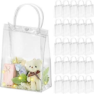 Clear Gift Bags with Handle: YOYIAG 25 Pieces Reusable PVC G