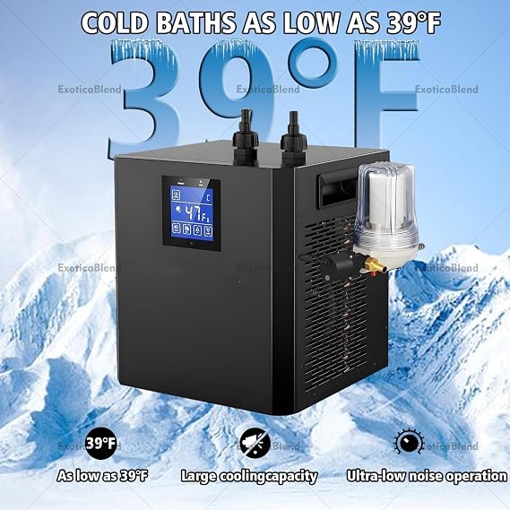 Cold Plunge Chiller for Tubs, Ice Bath Chiller with Filter and Water Pump, Insulated Hoses Improve Cooling Performance, Recovery Water Cooler for Athletes