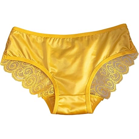 Women's Alluring Yellow Lace Panties