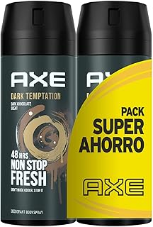 Axe - Pack Ahorro Desodorante bodyspray Dark Temptation 2 x 150 ml con tecnología Dual Action