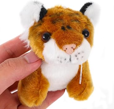 Brown Plush Tiger Keychain Soft Feel and Cute Cartoon Style, Adorable Bag Charm for Women and Friends, Fuzzy Purse Keyring Accessory for Daily Use