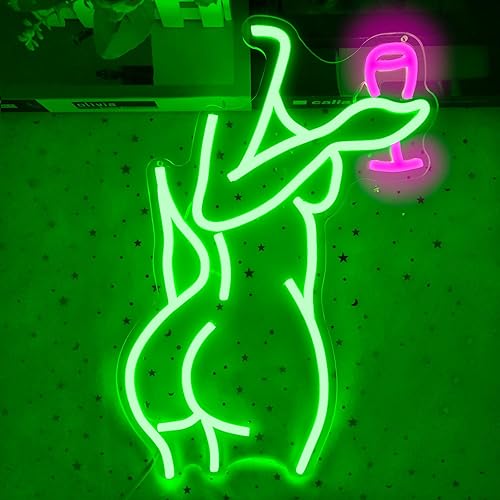 Miniatura 2 de Ajoyferris Letrero de Neón Lady Back Regulable Letrero LED Luces de Neón de Mujer Letreros de Neón de Mujer Sexy para Dormitorio Cueva del Hombre