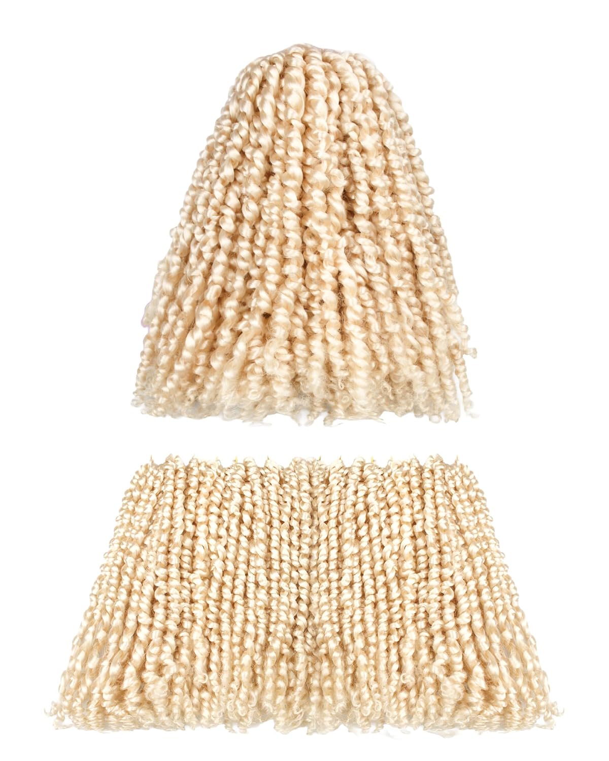 Pre-looped Passion Twist Crochet Hair Extensions,Crochet Braids for Women & Kids:Pre-Twisted Short Bohemian Curly Synthetic Braiding Hair,96 Roots with DIY Bag (10"-8P,30#)