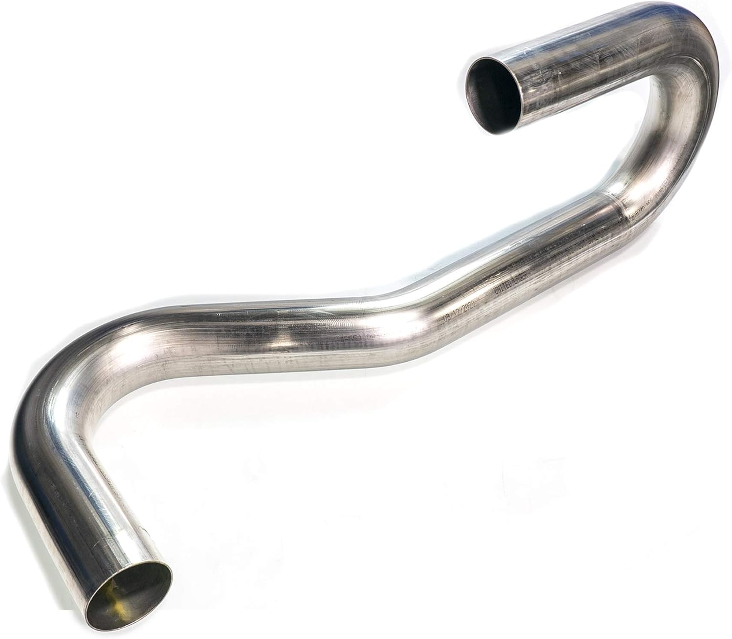 Squirrelly Mandrel Bent 304 Stainless Steel 180+125+35 “UJL” Degree Exhaust Tubing 3" OD, 16 Gauge – USA-Made Exhaust System (Leg Length = 52")