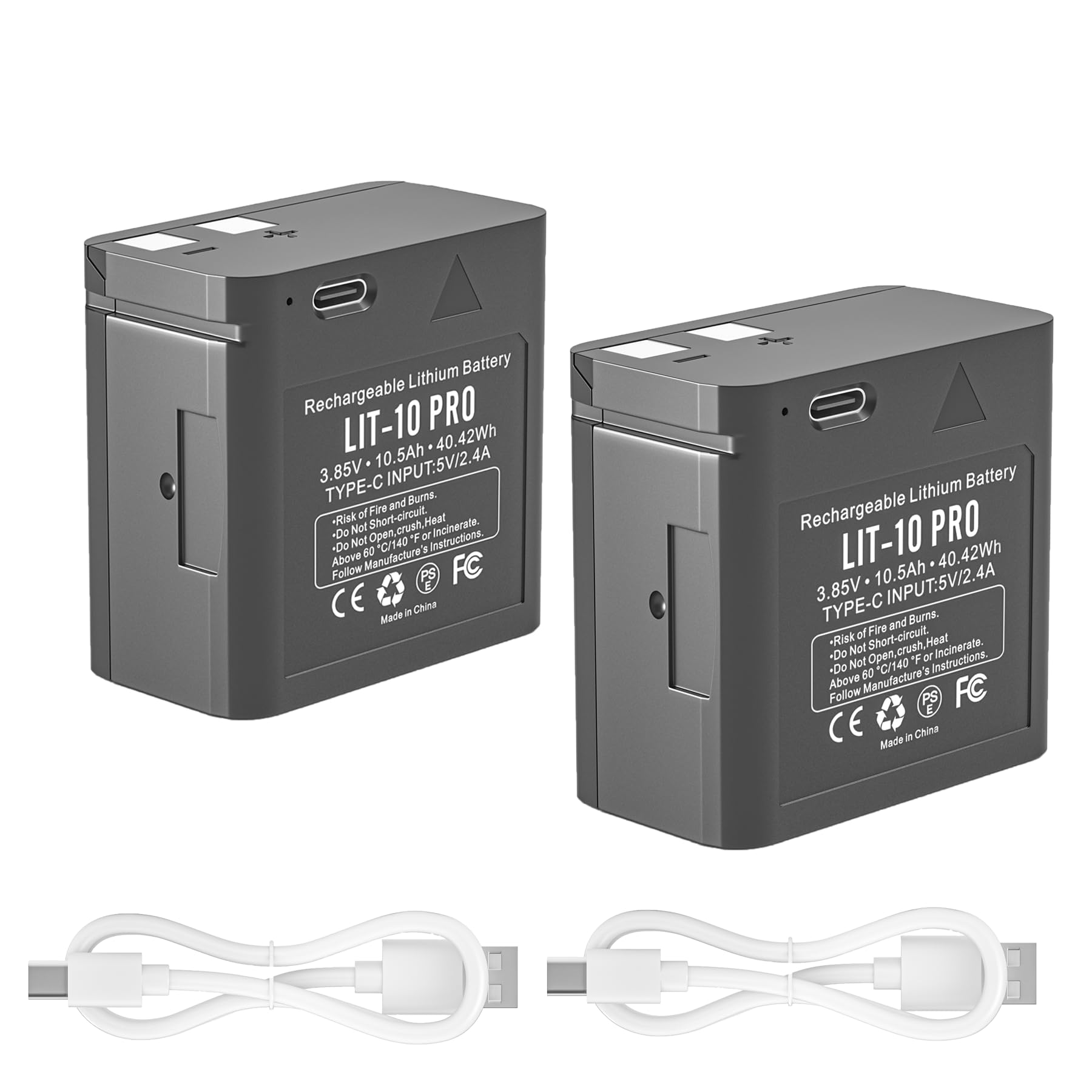 Replacement LIT-10 Battery for SPYPOINT Cellular Trail Camera,10500mAh Rechargeable Lit-10 Pro Lithium Battery Pack Fit for SpyPoint LINK MICRO LTE/