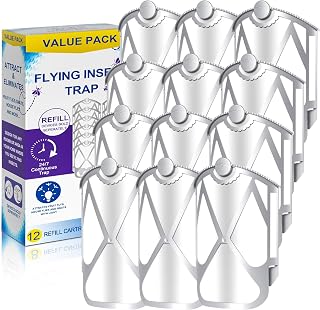12 Pack Refill Cartridge Kit Compatible with ZEVOPlug-in Light M364 and Max, Flying Insect Refills Replacement Fully Fit Insects Replacement Kit for Indoor Light Trap