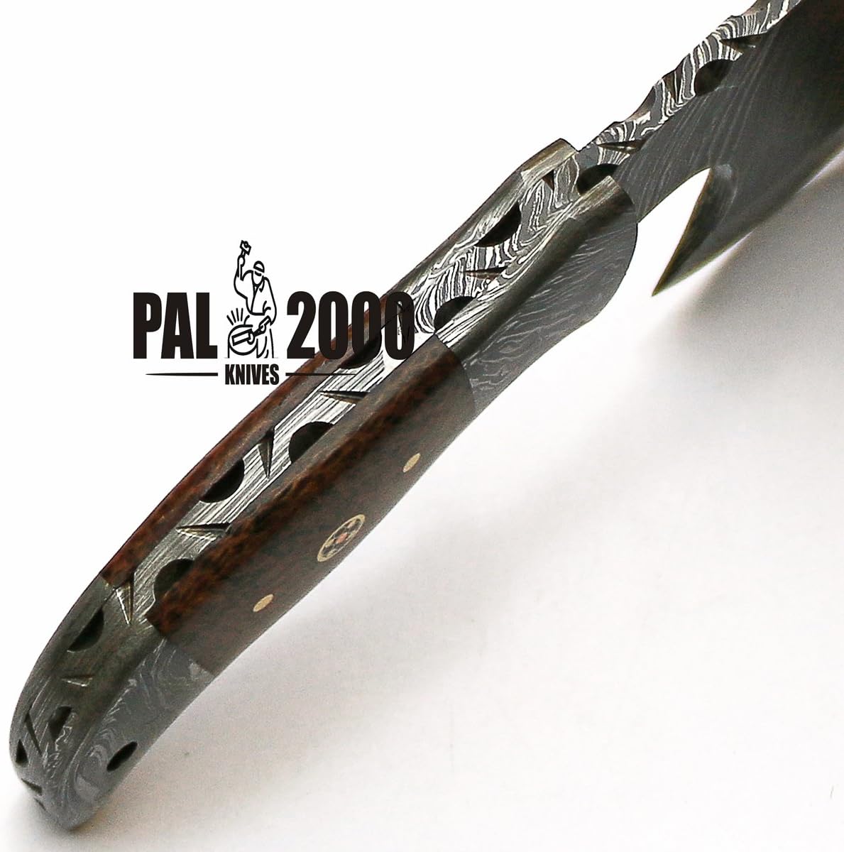 PAL 2000 KNIVES Custom Handmade Damascus Steel 7 Inches Axe - Full Tang Micarta Handle Viking Hatchet Tomahawk Axe with Sheath 9163