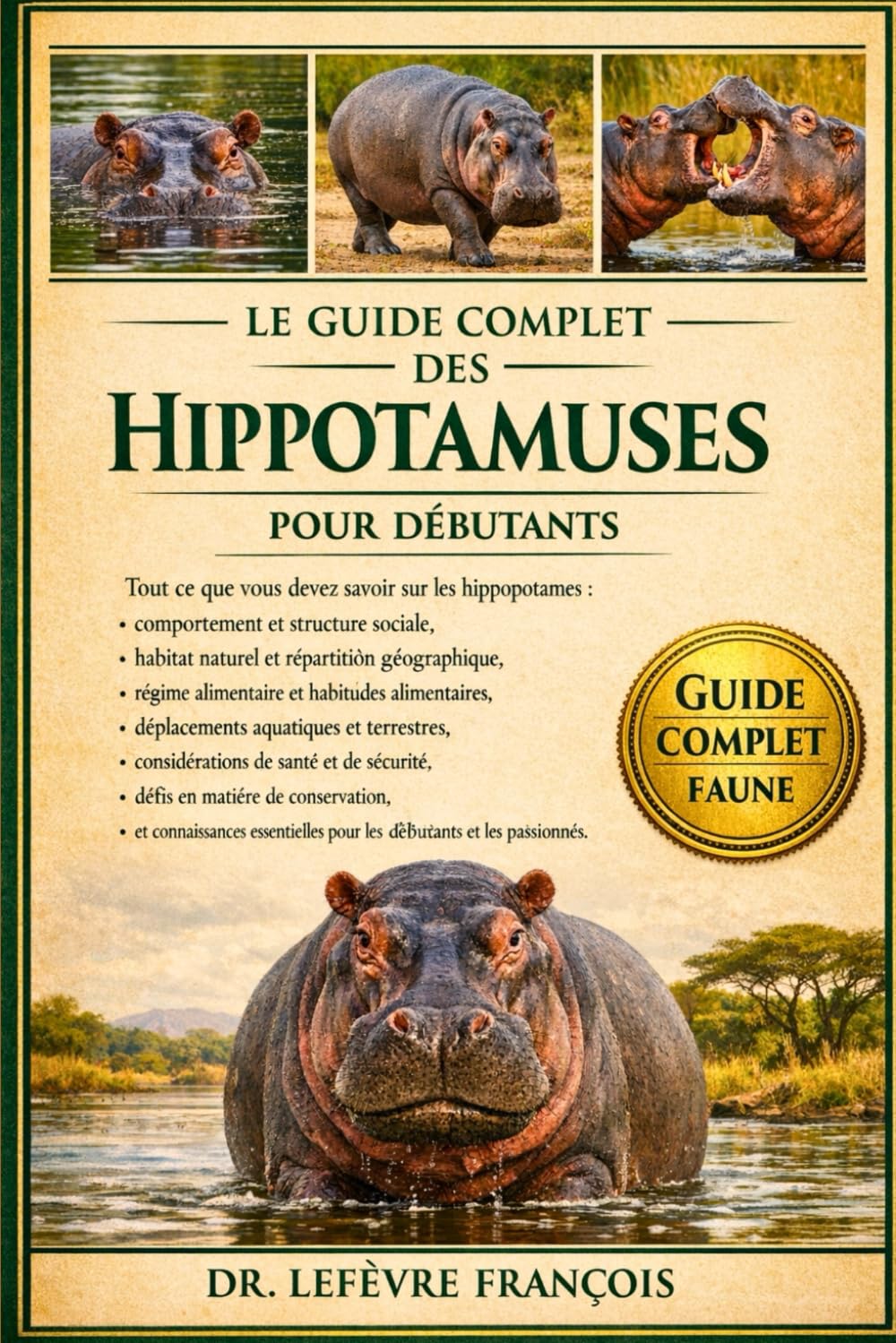 LE GUIDE COMPLET DES HIPPOTAMUSES POUR DÉBUTANTS: Tout ce que vous devez savoir sur les hippopotames : comportement et structure sociale....matière de ... pour les débutants et les passionnés.