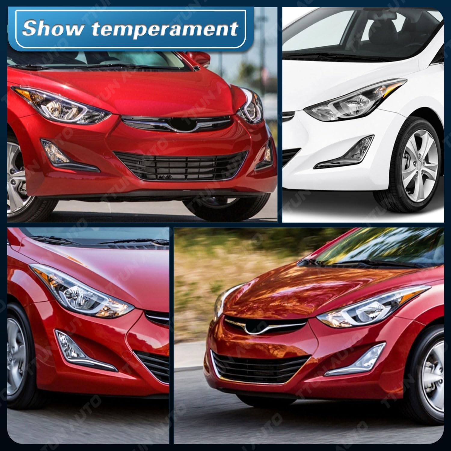 UPGRADE Compatible with 2014-2016 Hyundai Elantra SE/Sport/Limited Fog Light without Bulbs 92201-3X210 92201-3X210(Driver+Passenger Side)