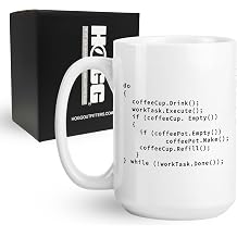 Hogg Coding Coffee Mug, Computer Science Graduation Gifts, Nerd Dad Gifts, Science Mug, Funny Sarcastic Novelty Coffee Cup for Coworkers, Computer Engineer and Data Analyst Desk Cup