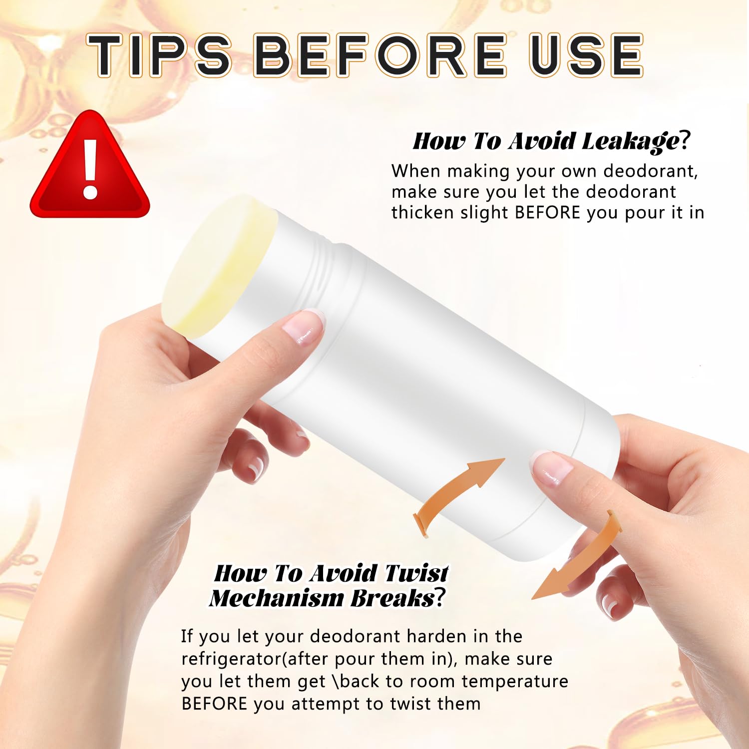 10 Pack 3.4 oz Plastic Deodorant Container,Empty Round Shape Recyclable Twist-Up Stick Tube for Homemade Deodorant,Solid Lotion Bars,Body Balm,Soap Sticks,Sunscreen-UPSIDE DOWN FILLING (White)