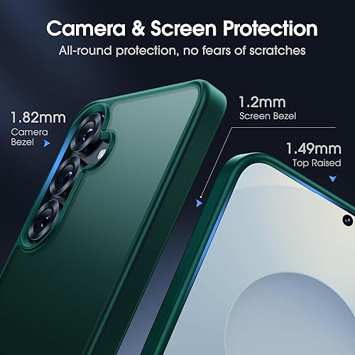 Miniatura 4 de CASEKOO Funda oficial original para Samsung Galaxy S25 Plus protección militar contra caídas de 16 pies tecnología antimanchas delgada mate