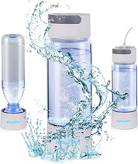 Hydrogen Water Bottle Generator - Utilizing SPE/PEM Technology, Creates Hydrogen-Rich Water, Featuring a 420ml Rechargeable Hydrogen Bottle for Daily Wellness and Hydration White