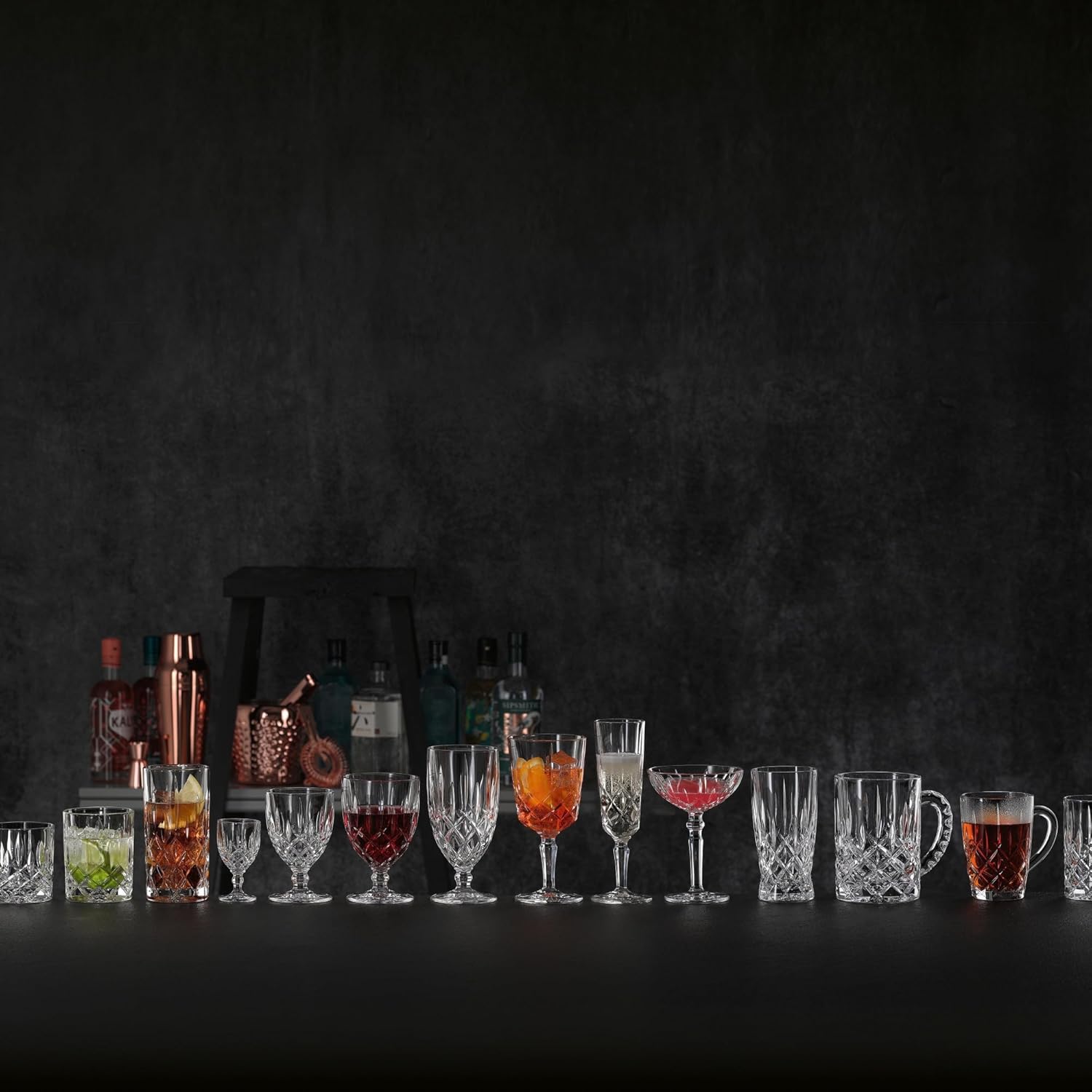 Nachtmann Noblesse 8.3oz Single Old Fashion Glass, Set of 12 – 3.3" Crystal Glassware with Diamond Cut Detailing & Heavy Base – Excellent German-Made, Lead-Free, Cocktail Glasses for Whiskey & Scotch