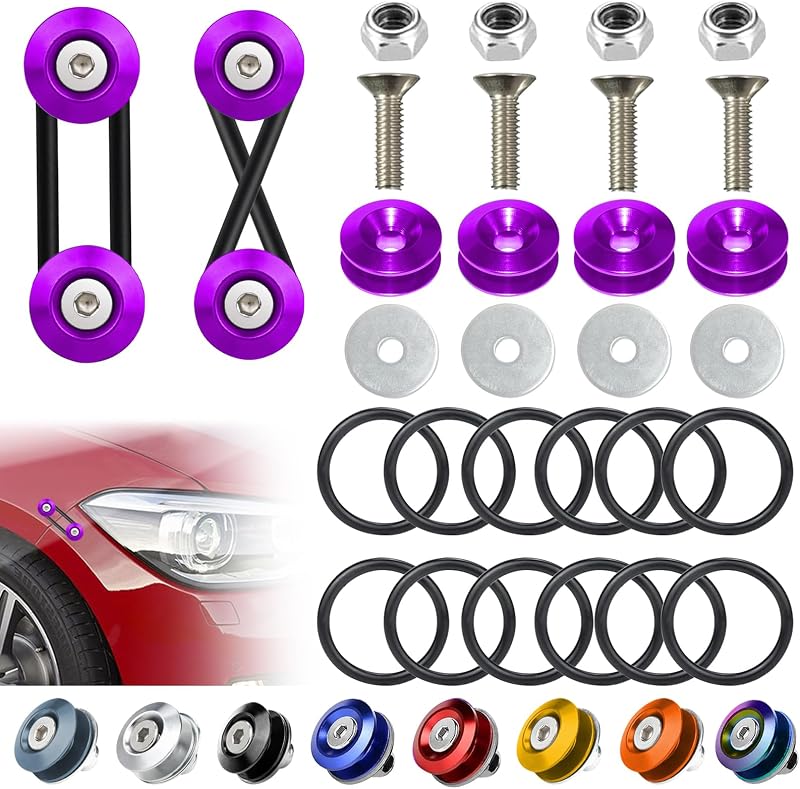 Kit de Presilhas Metálicas para Para-choque BFXM Roxo com Engate Rápido – 2 unidades