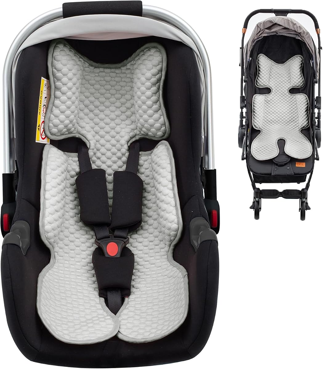 Car Seat Cooling Pad for Baby, Mink Dot Car Seat Cooler Mat for Girls Boys, Stroller Cooling Pad with 3D Breathable Mesh, Multifunctional Infant Carseat Cooling Insert Liner for Summer