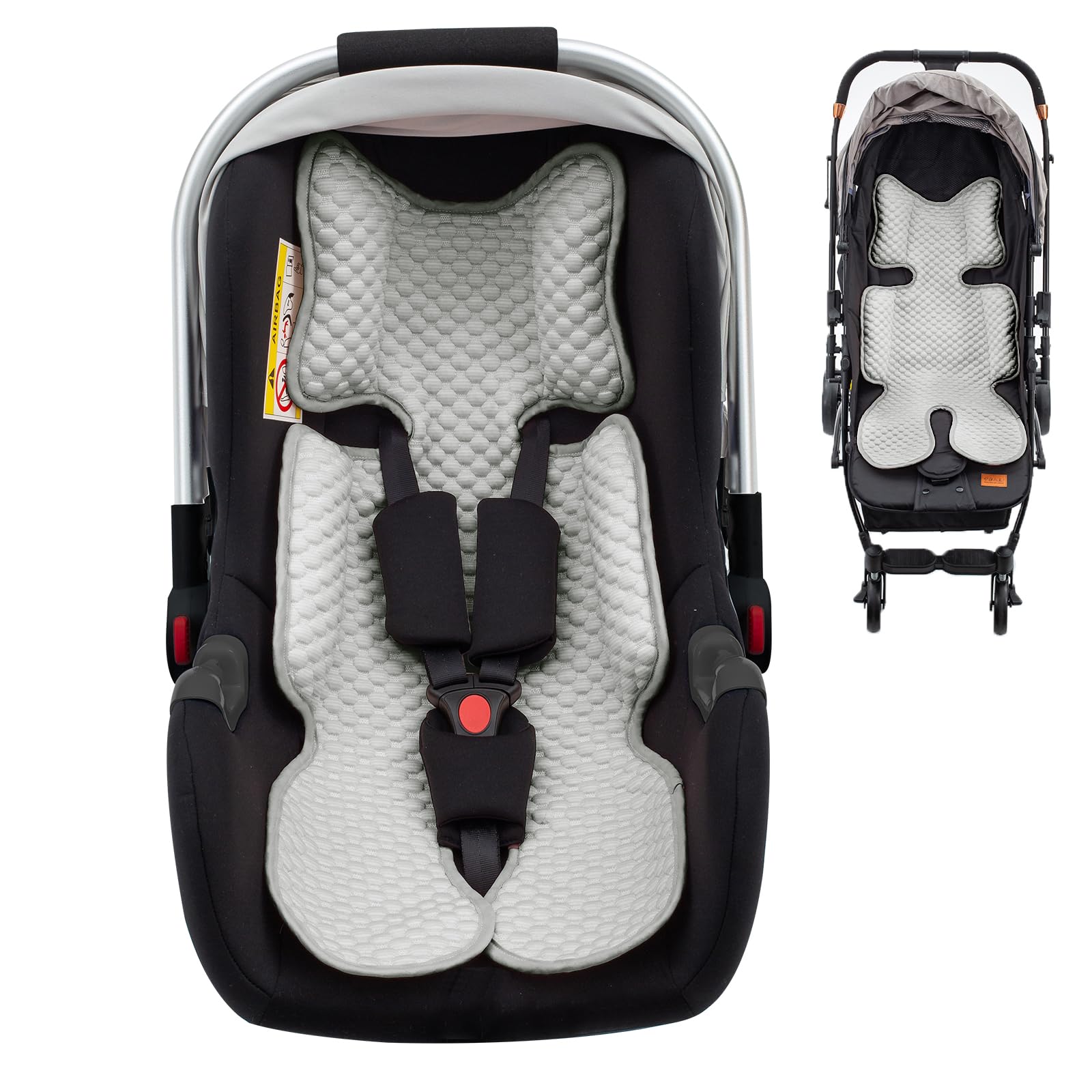 Kaseeous Car Seat Cooling Pad for Baby, Mink Dot Car Seat Cooler Mat for Girls Boys, Stroller Cooling Pad with 3D Breathable Mesh, Multifunctional