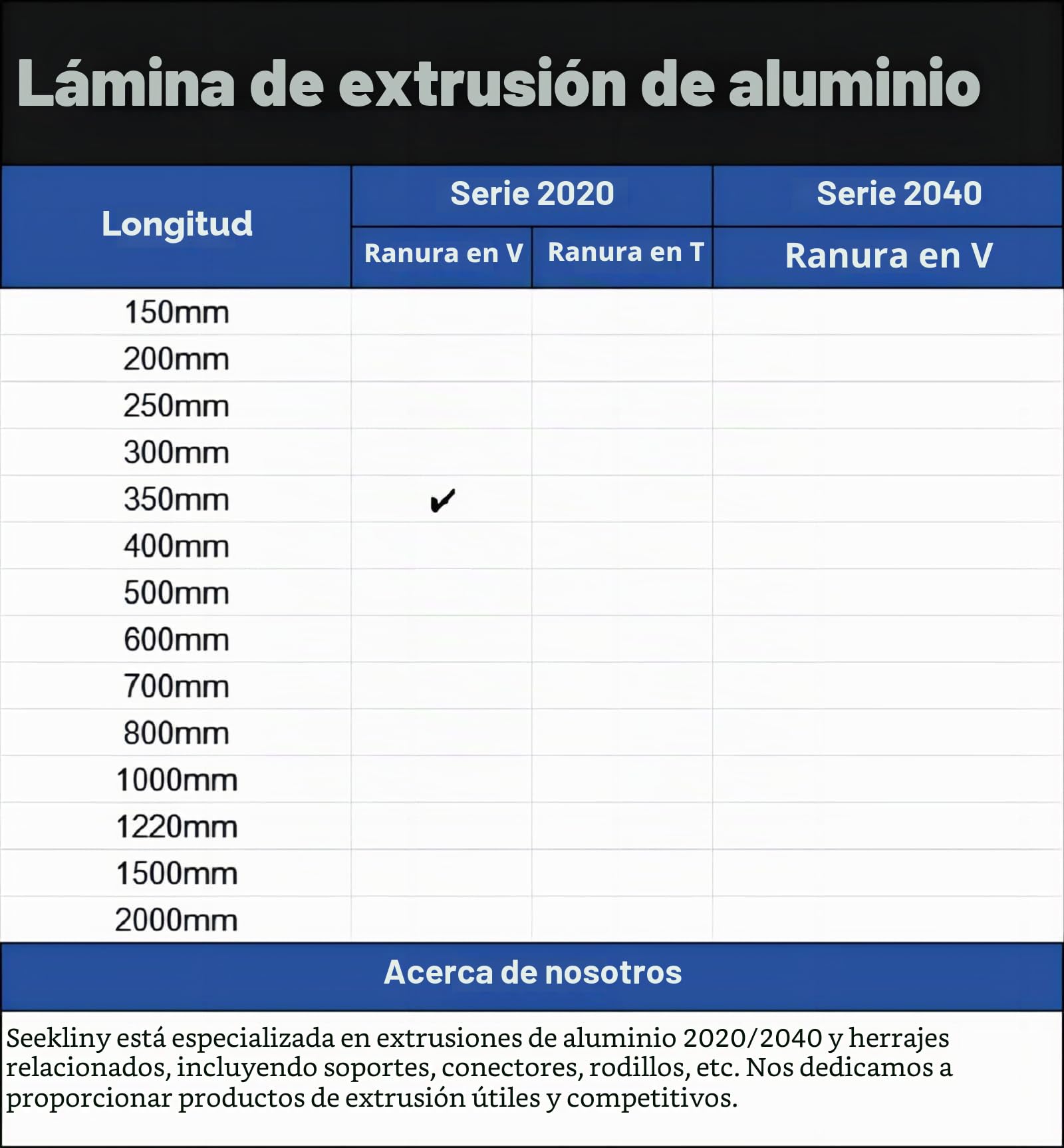 10 piezas 350 mm 2020 V - tipo negro estándar europeo anodizado guía lineal perfil de aluminio extruido para impresoras 3D y máquinas CNC de bricolaje