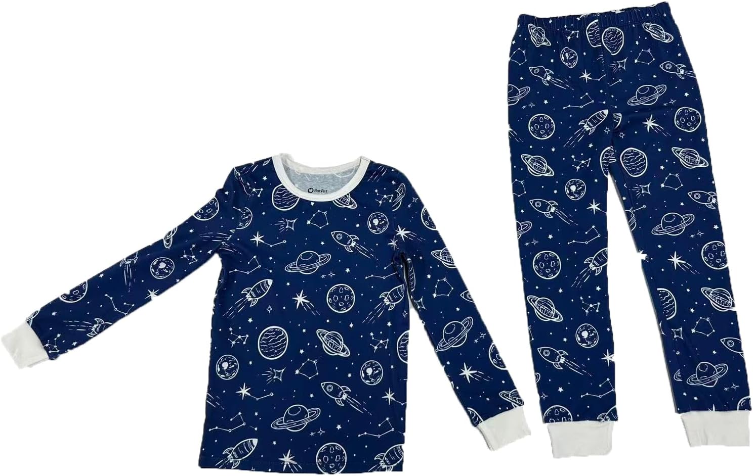 PATPAT Toddler Pajamas Snug Fit Cotton 2-Piece Long Sleeve Pjs Soft Baby Boys Girls Kids Sleepwear