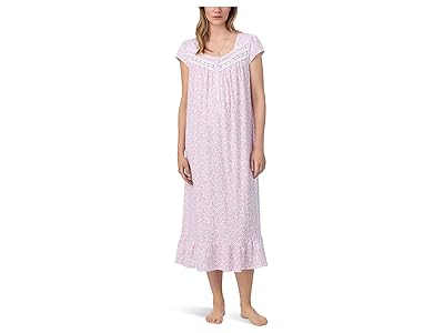 Eileen West Cotton Knit Cap Sleeve Long Nightgown Women