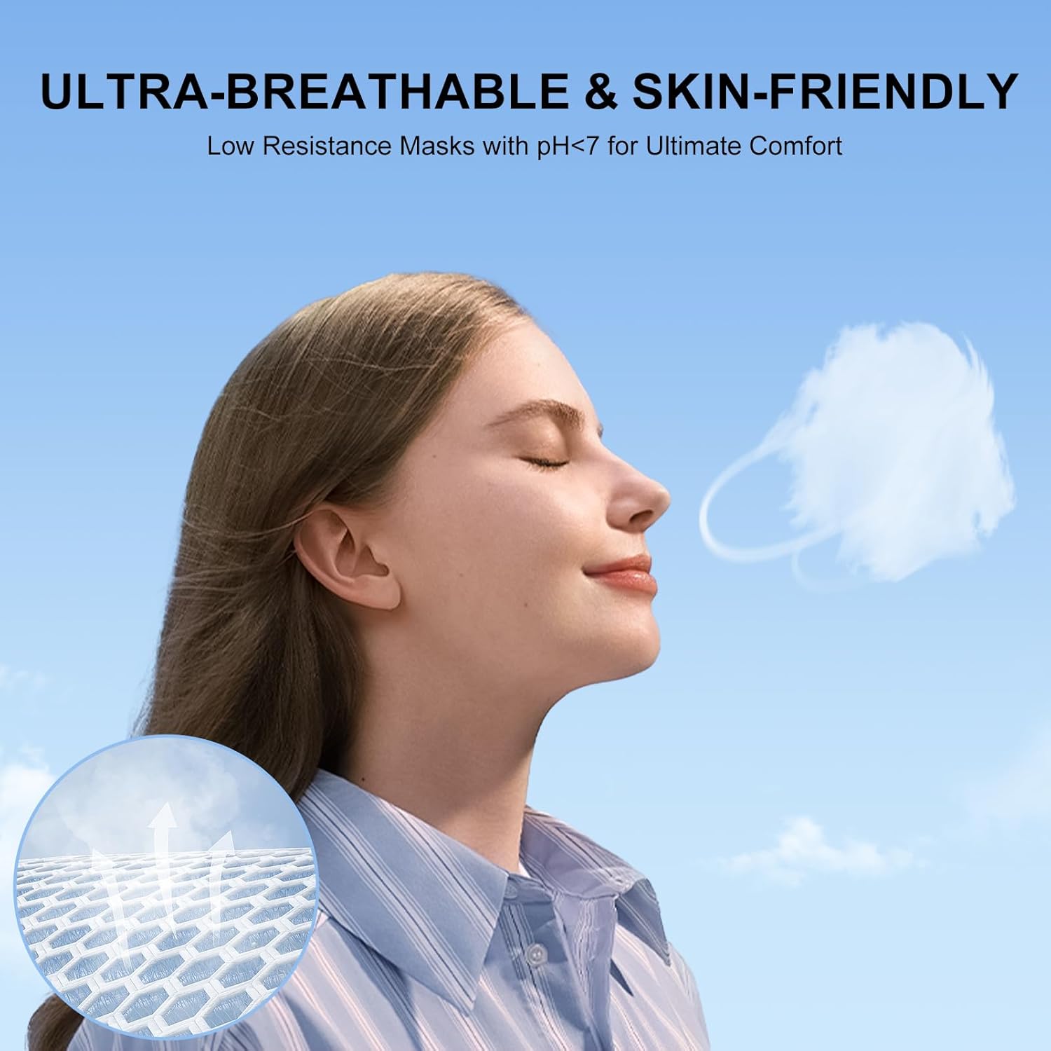 KN95 Face Masks Adults Disposable - 100 Pack KN95 Masks Protective Comfortable KN95 Masks 5-Layer KN95 Breathable Safety Face Masks & 5 Adjustable Mask Holder KN95 Masks 10 Colors - Image 8