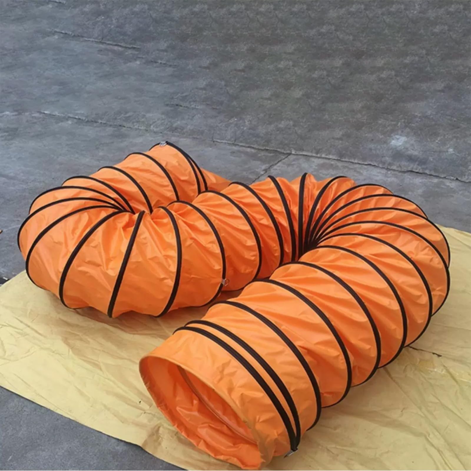 Ventilation ducting PVC Expandable Ducting, L 1.5m/ 4.9ft Tunnel Blower Ventilation Hoses, High-Temperature Resistant Exhaust Duct(Orange,Ø 800mm(31.5in))