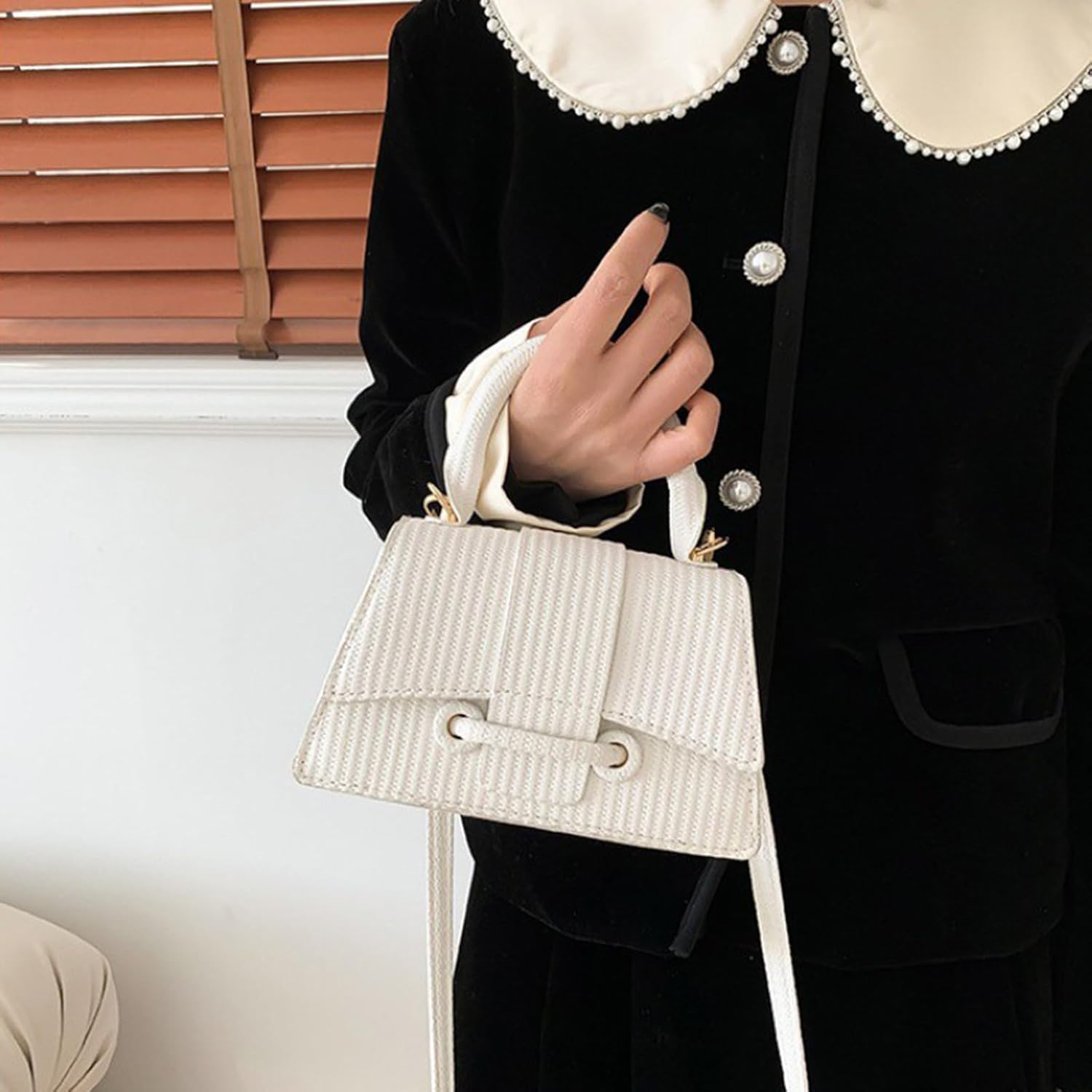 Mini Handbag Purse for Women PU Leather Top Handle Evening Bag,Cute Small Crossbody Clutch Wallet - Image 5