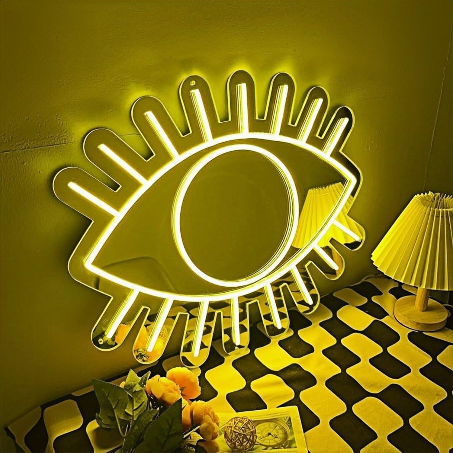 Maimeili LED Mirror Neon Lights Dressing Up Mirror Cat/Shine Heart/Bat/Butterfly Shape Neon Signs Modern Home Girl Room Bathroom Salon Wall Art Decor Gift For Girlfriend USB Powered