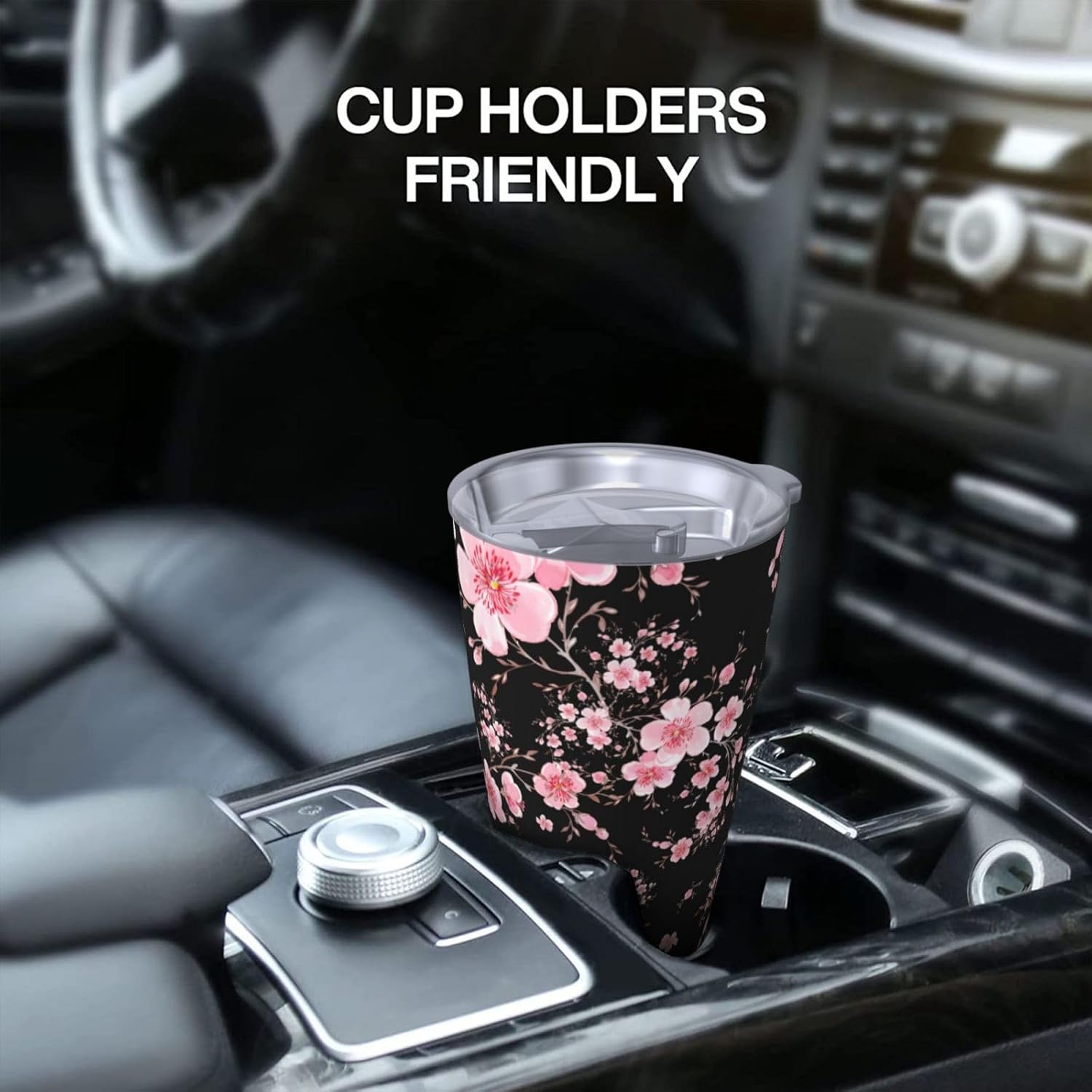Cherry Blossom Tumbler 20oz Floral Stainless Steel Vacuum Insulated Tumblers with Lid and Straw Flowers Travel Coffee Mug Tea Wine Cups Water Bottle Gifts for Women - Image 7