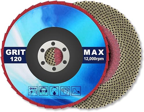 Disco de solapa de diamante de 4 "muelas de lijado de grano 120 - piedra de mármol de mármol de hormigón granito cerámica vidrio 1 unidad