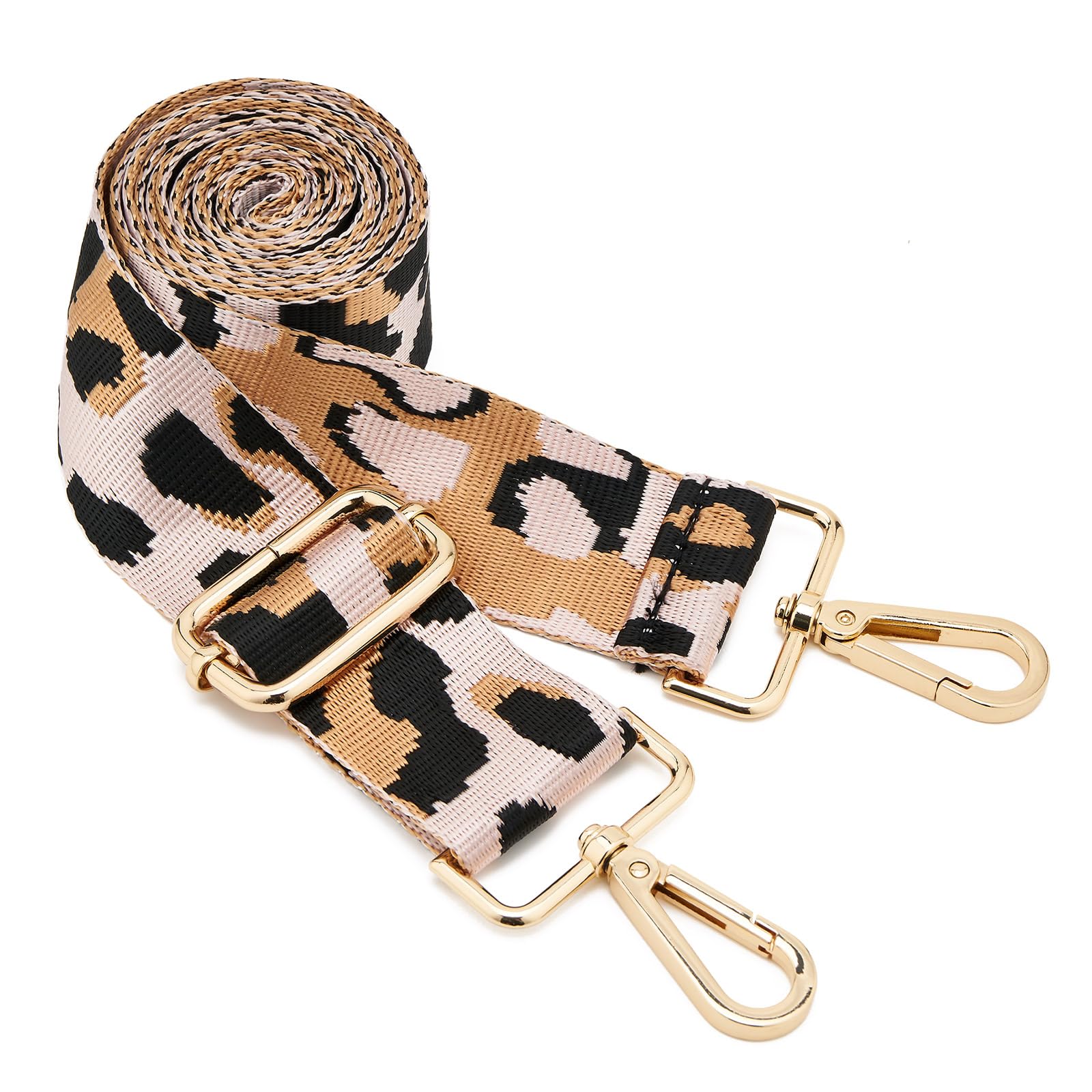 ZOOEASS Wide Shoulder Strap Adjustable Replacement Belt Guitar Style Crossbody Bag Handbag Strap Multicolor Canvas Straps(Wide:1.5in)(Color2)