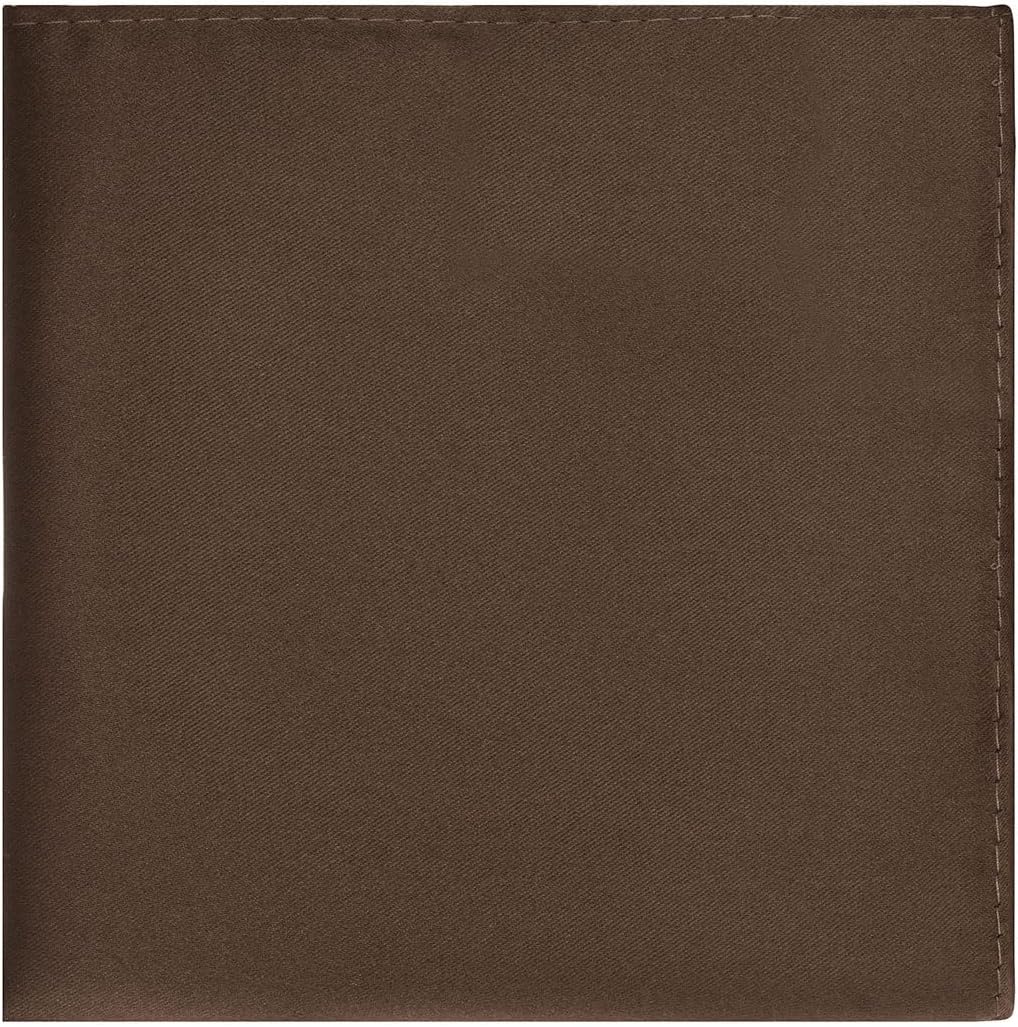 KissTies 1PC/6PCS Satin Pocket Square Solid Color Handkerchief + Gift Box - Image 2