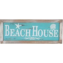 Beachcombers Beach House مؤطر على لوحة ساحلية لافتة الجدار معلقة الديكور الديكور للشاطئ متعدد   