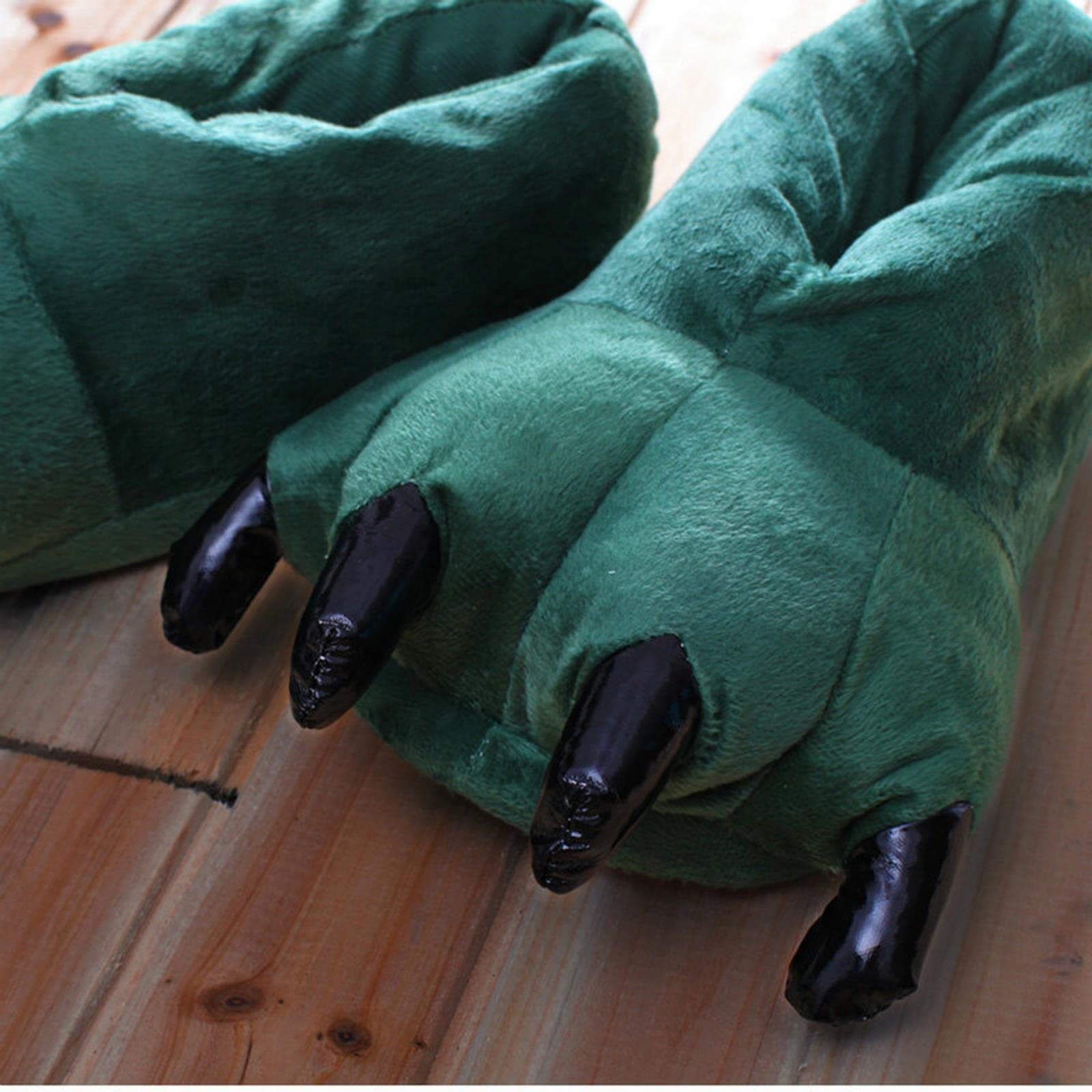 Pantofole Donna Slifori per Pavimenti per Interni Caldi Invernali Donne da Donna Scarpe per Bambini Paw Funny Animal Christmas Monster Dinosaur Claw Plush Home