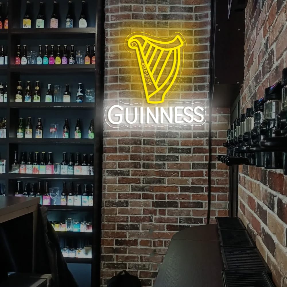 Amazon.co.jp: XJNOLGXIQU Guinnes Beer ネオンサイン 壁の装飾用