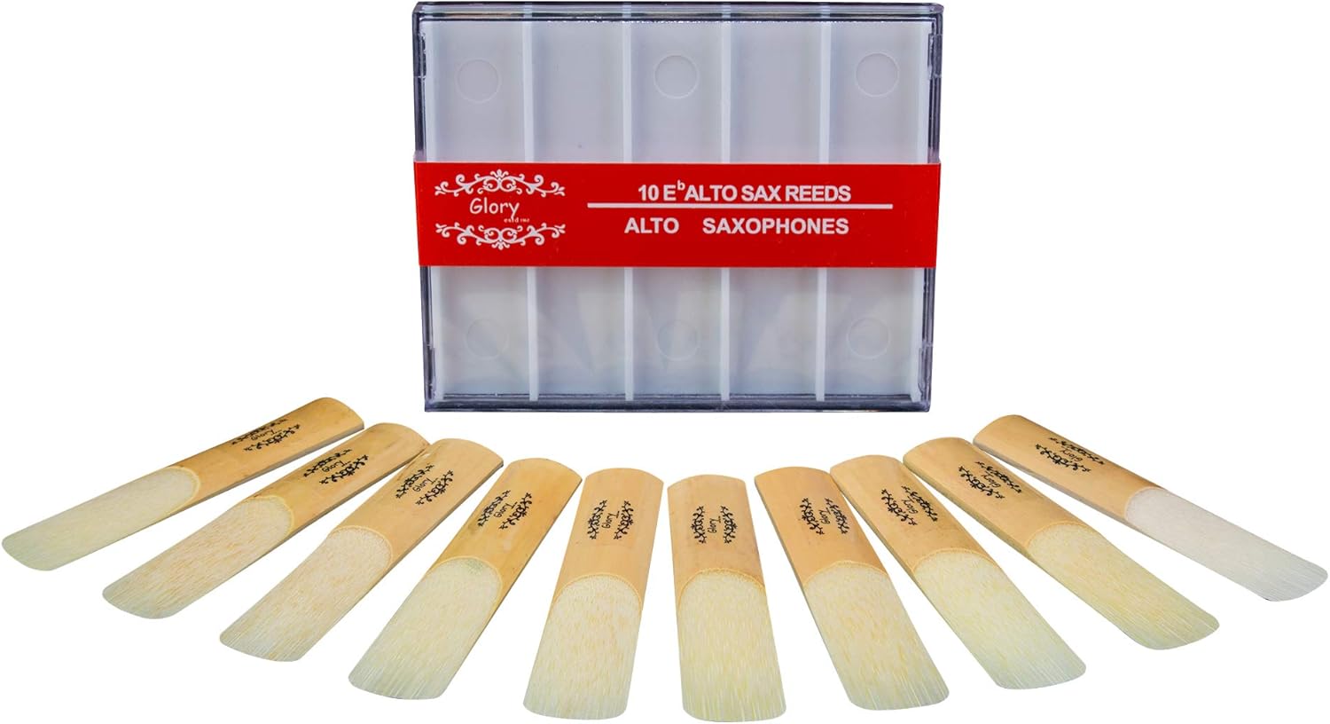 Amazon Glory ン アルトサックスリード (10枚入) (2) Alto Saxophone Reeds Size2 リード