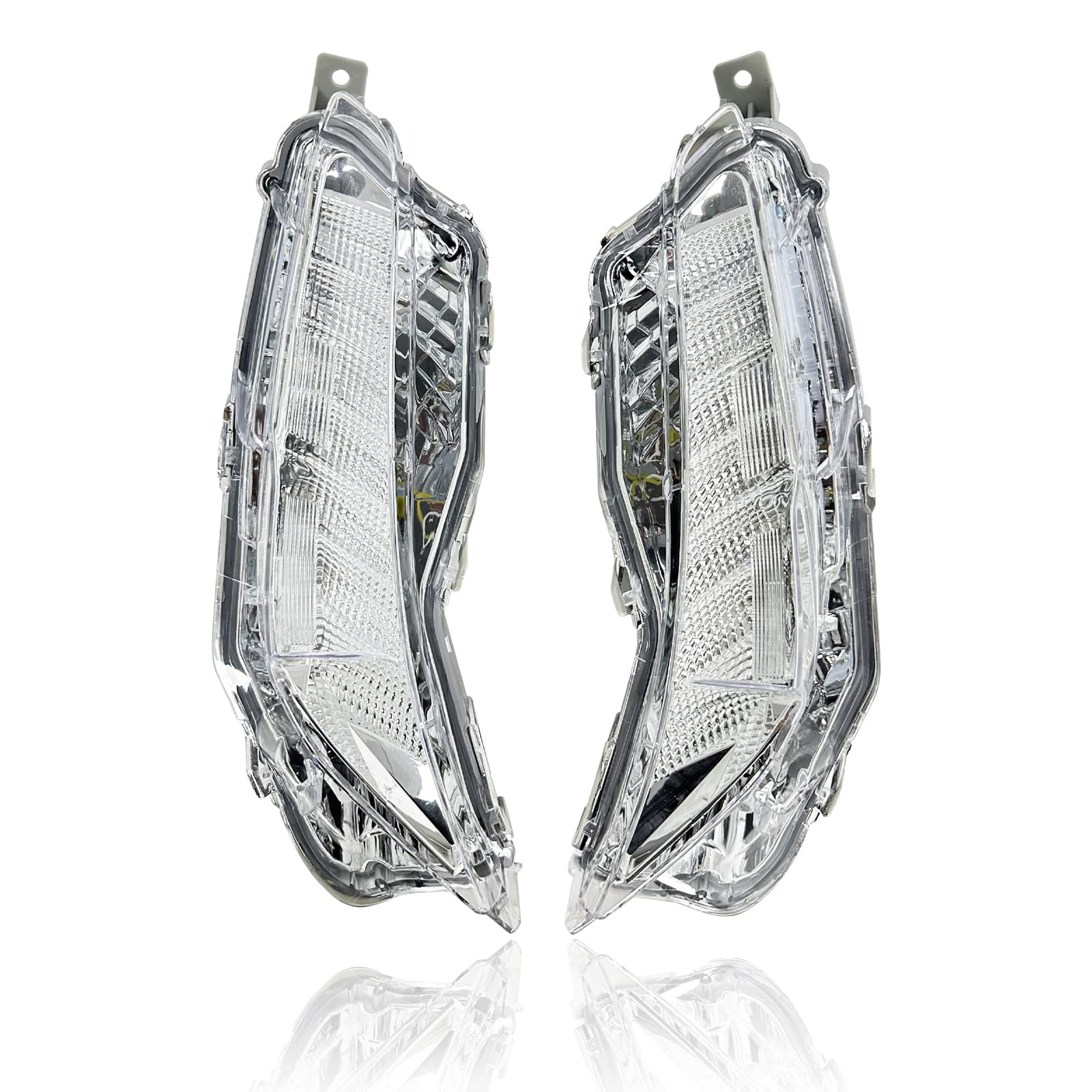 Kspeed Front Bumper Daytime Running Fog Lights Dual Color LED DRL A Pair of Turn Signal Lamp LH+RH Replacement Kit with Bulbs for 2015 2016 2017 Toyota Camry LE SE