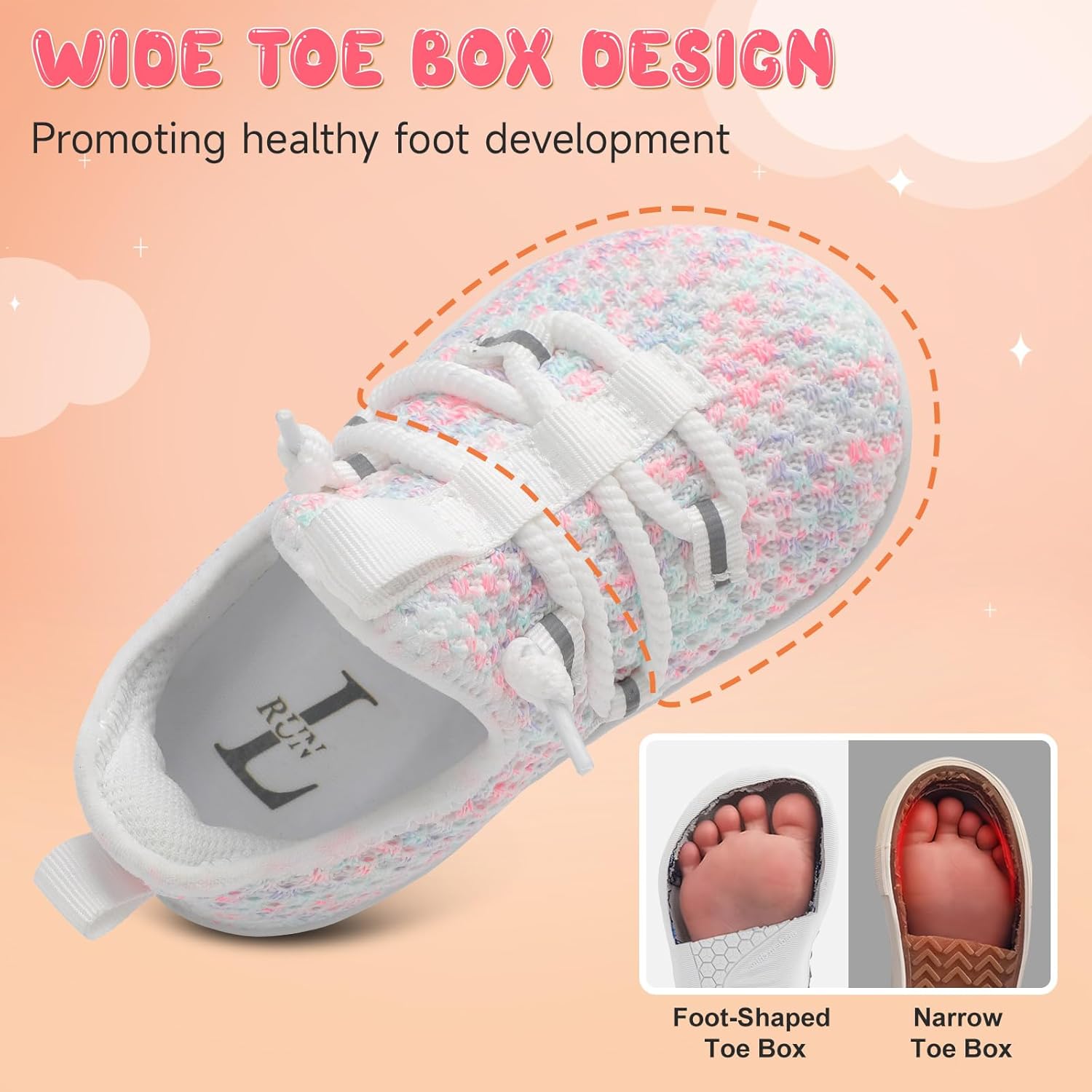 L-RUN Toddler Shoes Barefoot Boys Girls Wide Walking Shoes Kids Zero Drop Minimalist Slip on Tennis Sneakers Outdoor - Image 4