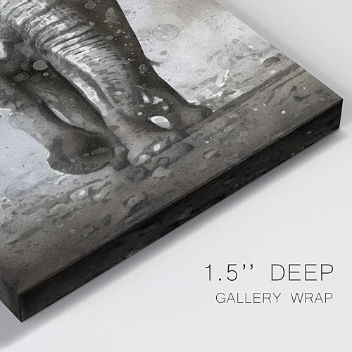 Miniatura 6 de Lienzo decorativo para pared envuelto en acuarela con elefante