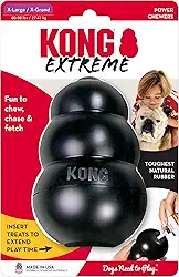 Brinquedo Mordedor com Dispenser Para Petisco Preto Kong Extreme Grande Kong para Cães
