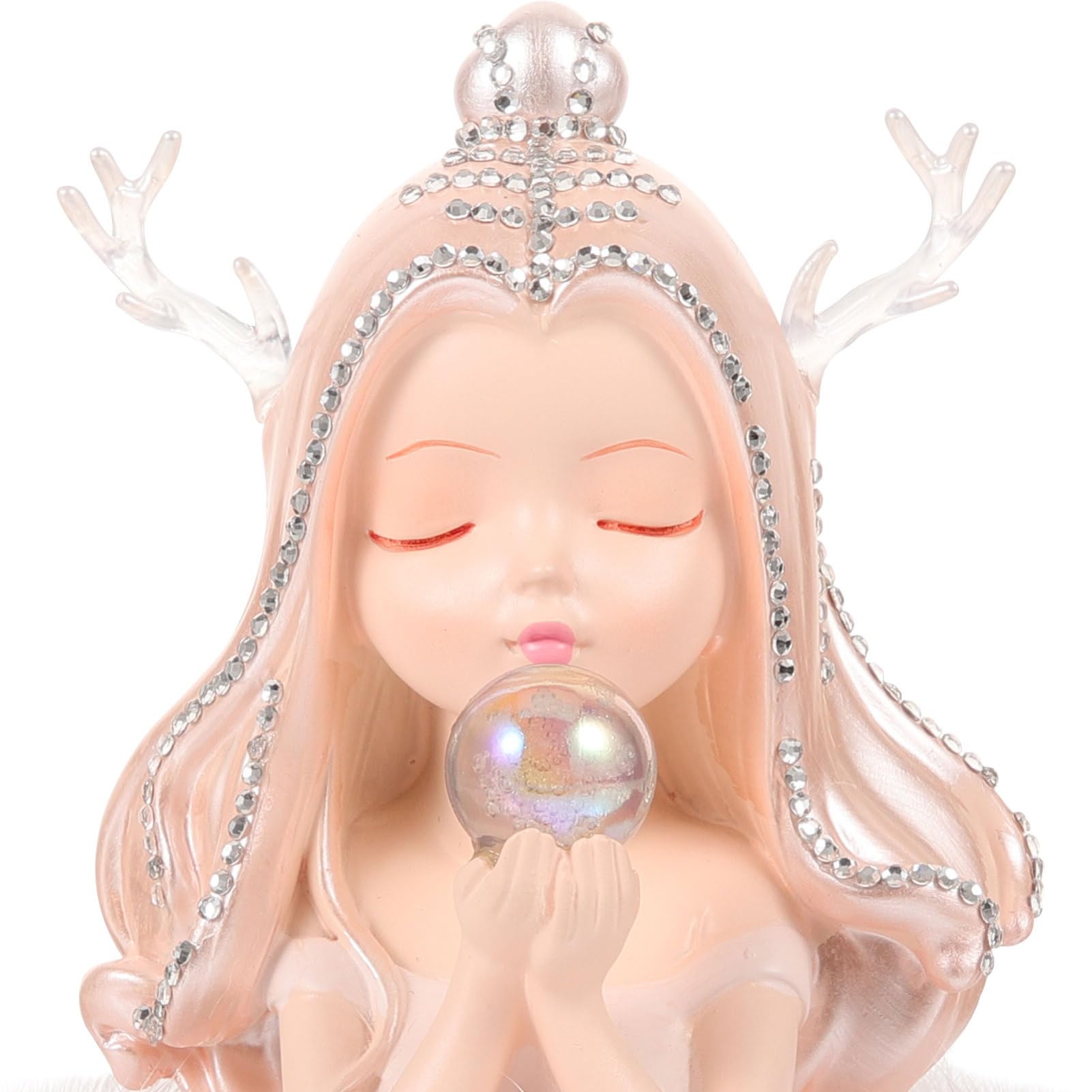 CHILDWEET Profumatore per Auto Decorativo a Forma di Angelo in Resina e Fibra Base Abbinata, Elegante e Facile da Mantenere per Interni Auto