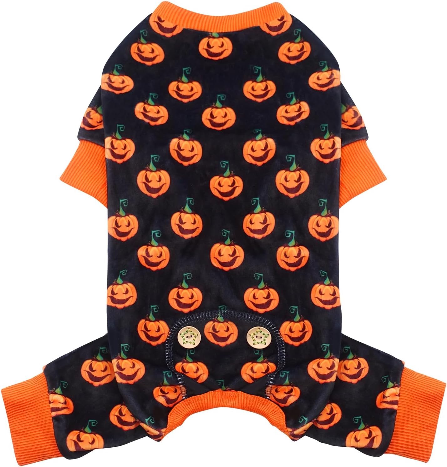 KYEESE Dog Pajamas Halloween for Small Dogs Pumpkin Dog Pjs Onesie Stretchable Soft