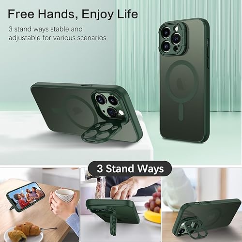 Miniatura 4 de BENTOBEN Funda para iPhone 13 Pro, iPhone 13 Pro con soporte de cámara y soporte de anillo para soporte, compatible con MagSafe Funda protectora